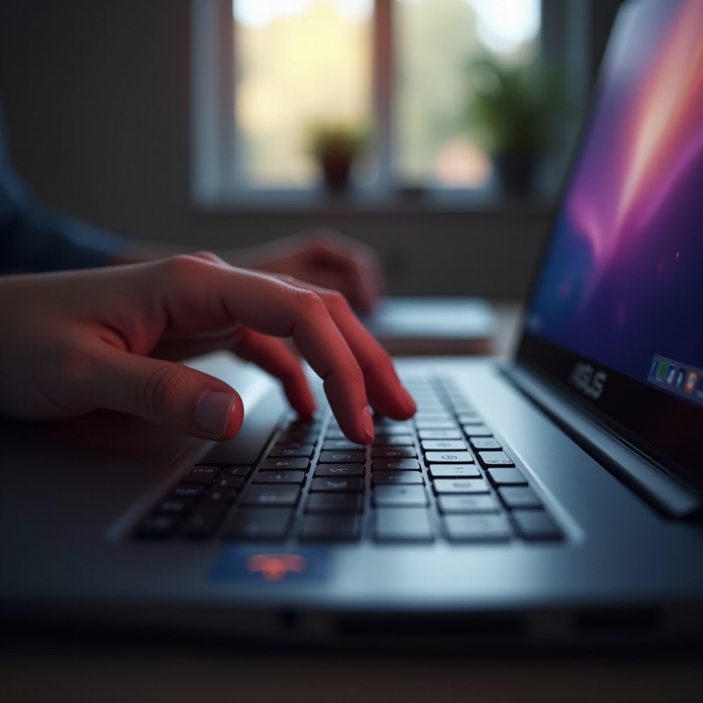 tlačítko Wi-Fi na notebooku Asus