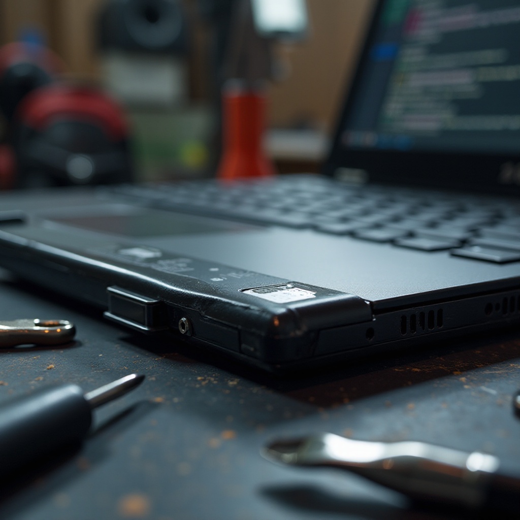 spuchnięta bateria w laptopie HP