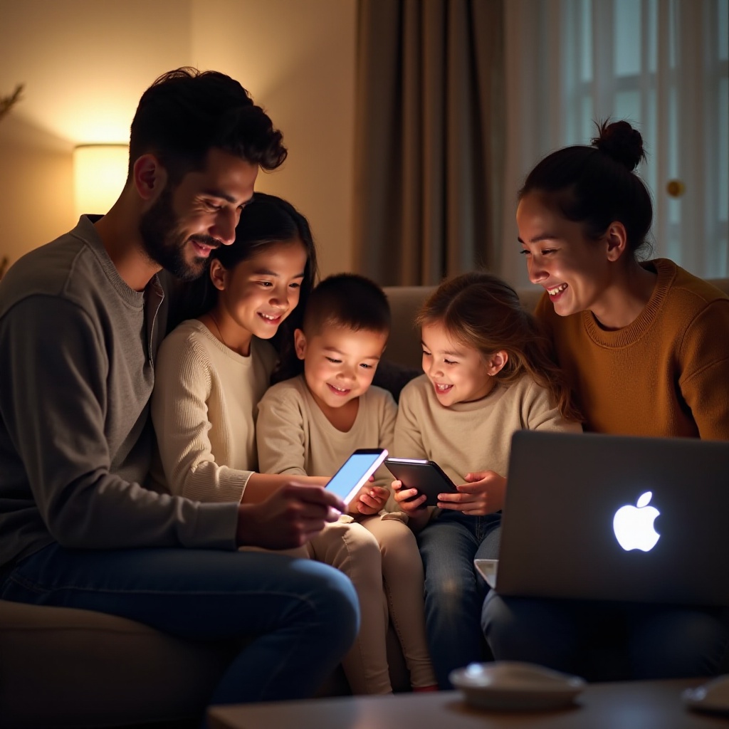 Partajează stocarea iCloud cu Partajare familială